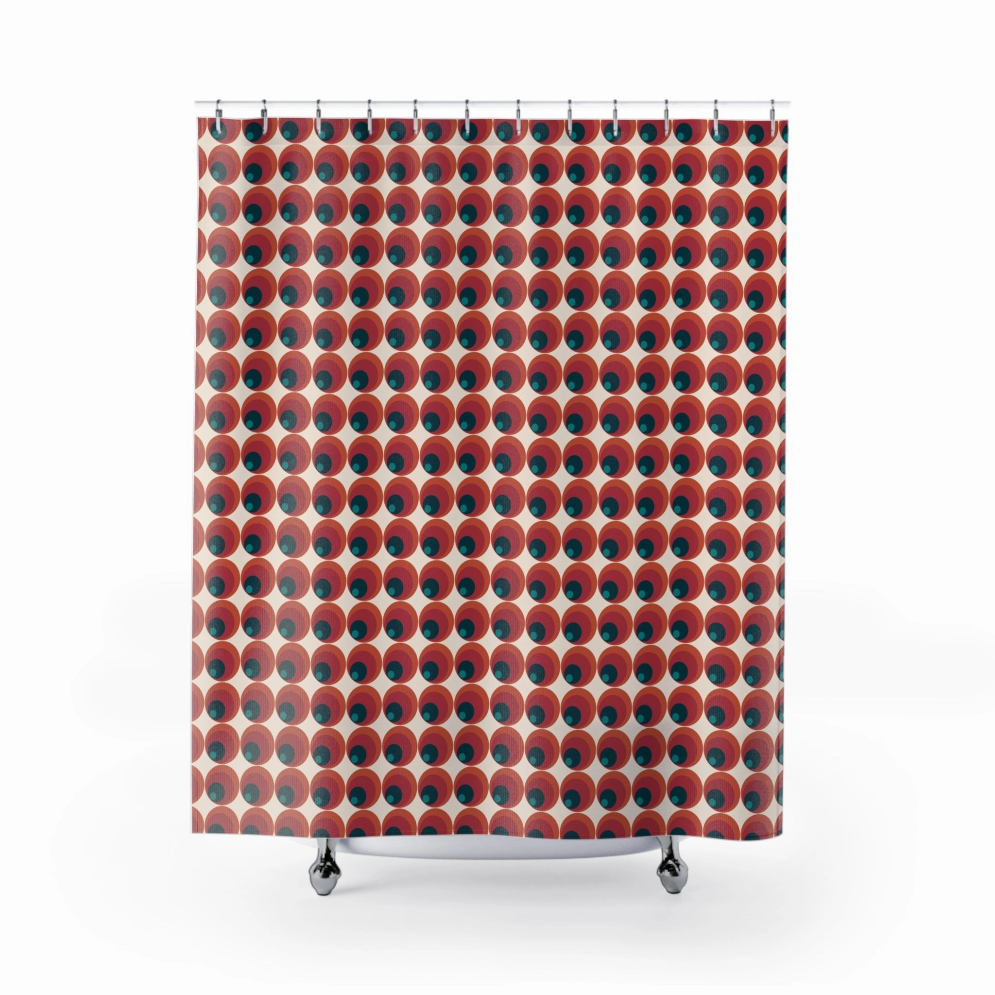 Retro Shower Curtain | Vintage Eye Balls, Rust Bath Curtain Lighting,Home Lighting
