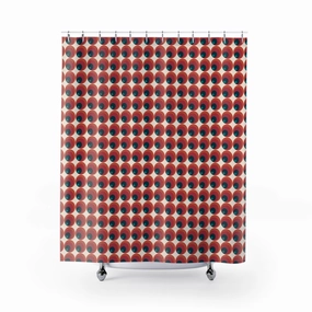 Retro Shower Curtain | Vintage Eye Balls, Rust Bath Curtain Lighting,Home Lighting