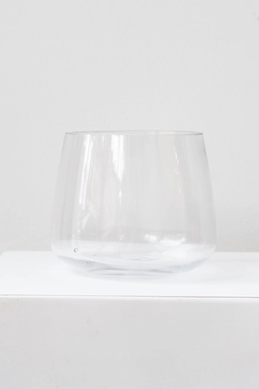 Reverse Taper Round Bottom Vase clear glass 4.5h x 5.5w Vase,Flower Vase