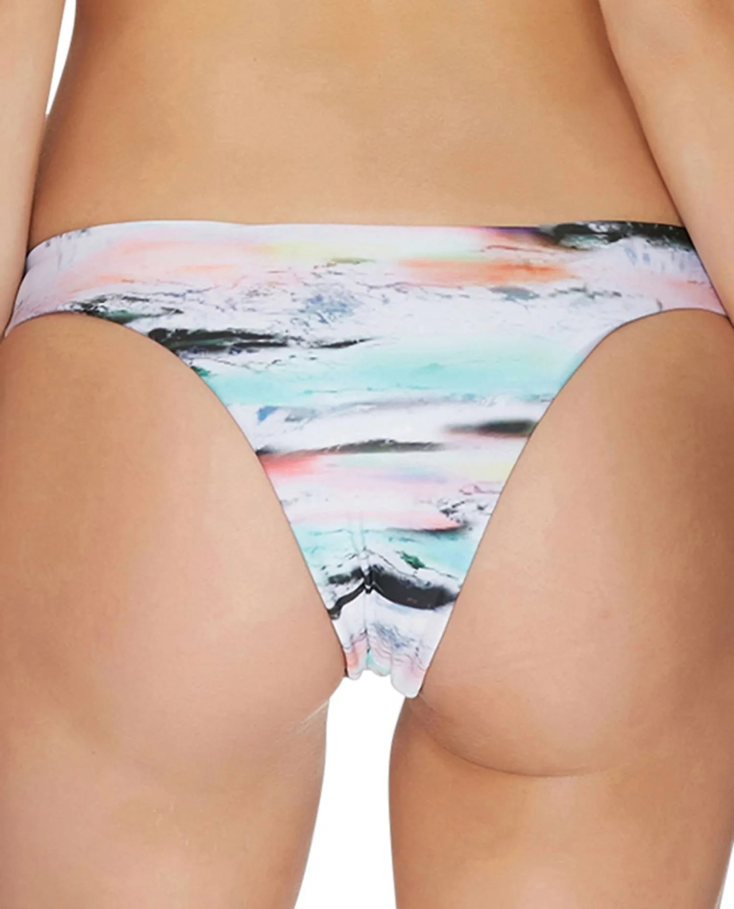 Reversible Cheeky Bikini Bottom In Mod Wave
