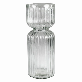 Ribbed Bulb Vase, Glass - Lrg Vase,Ceramic Vase