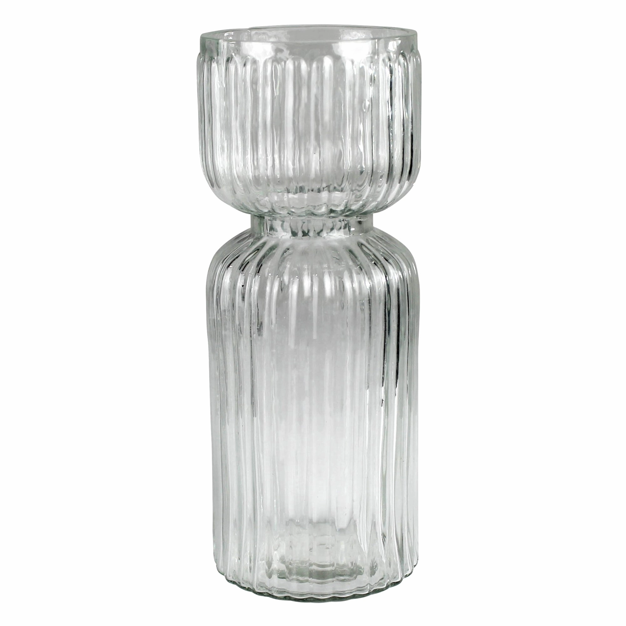 Ribbed Bulb Vase, Glass - Lrg Vase,Ceramic Vase