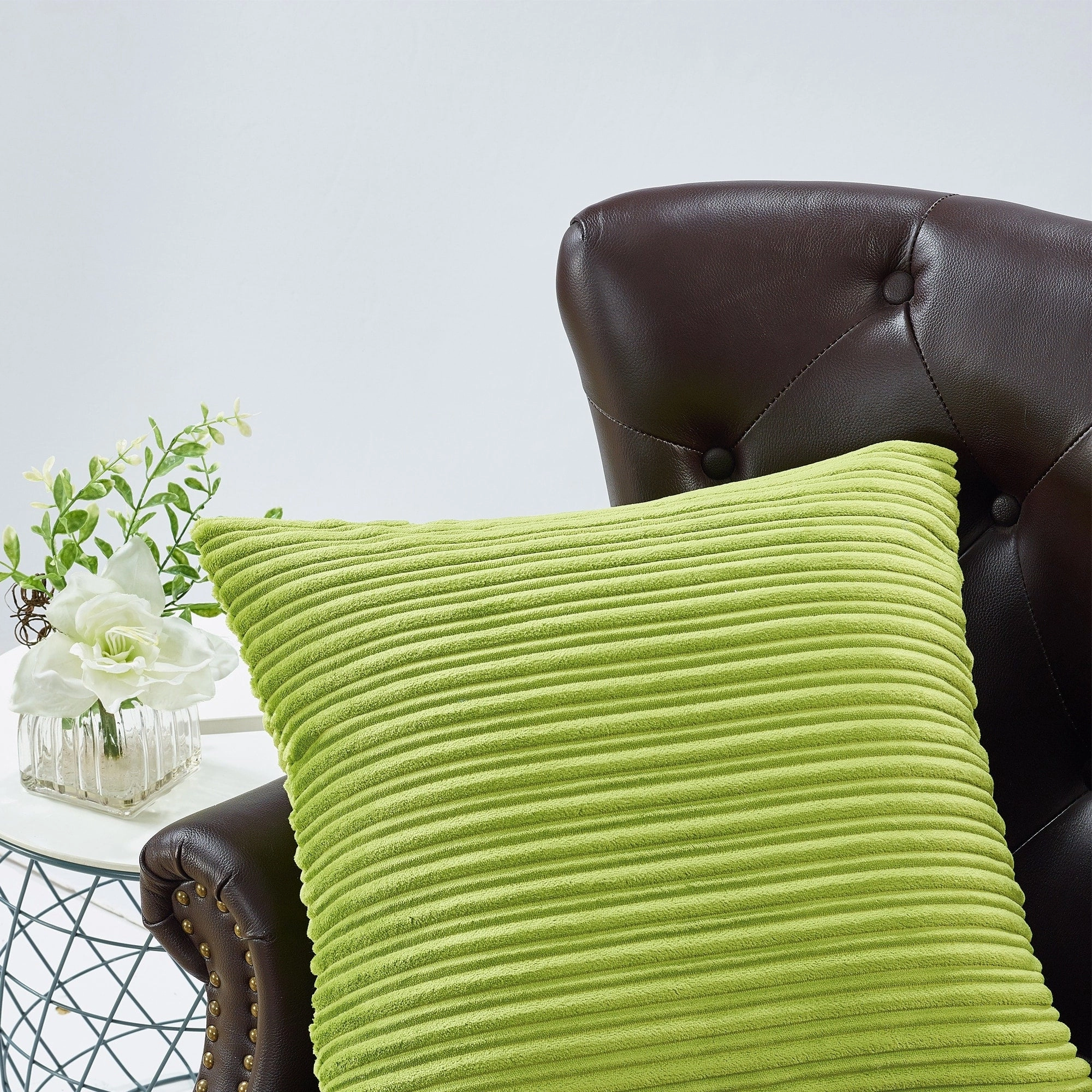 Ribbed Flanned 4 Pieces Pillow Shell Set, NO INSERT