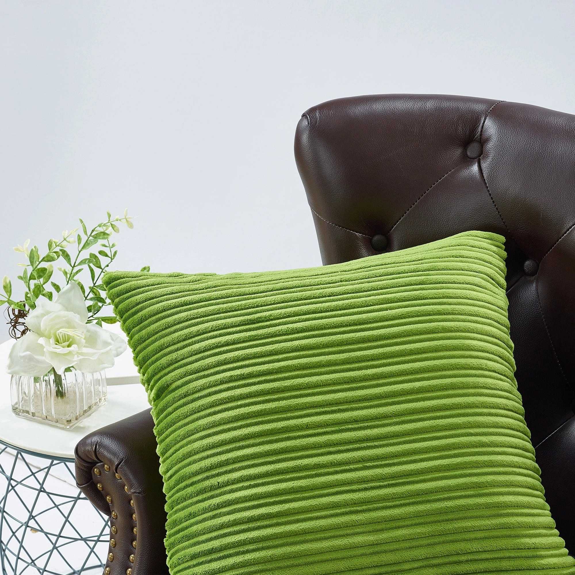 Ribbed Flanned 4 Pieces Pillow Shell Set, NO INSERT