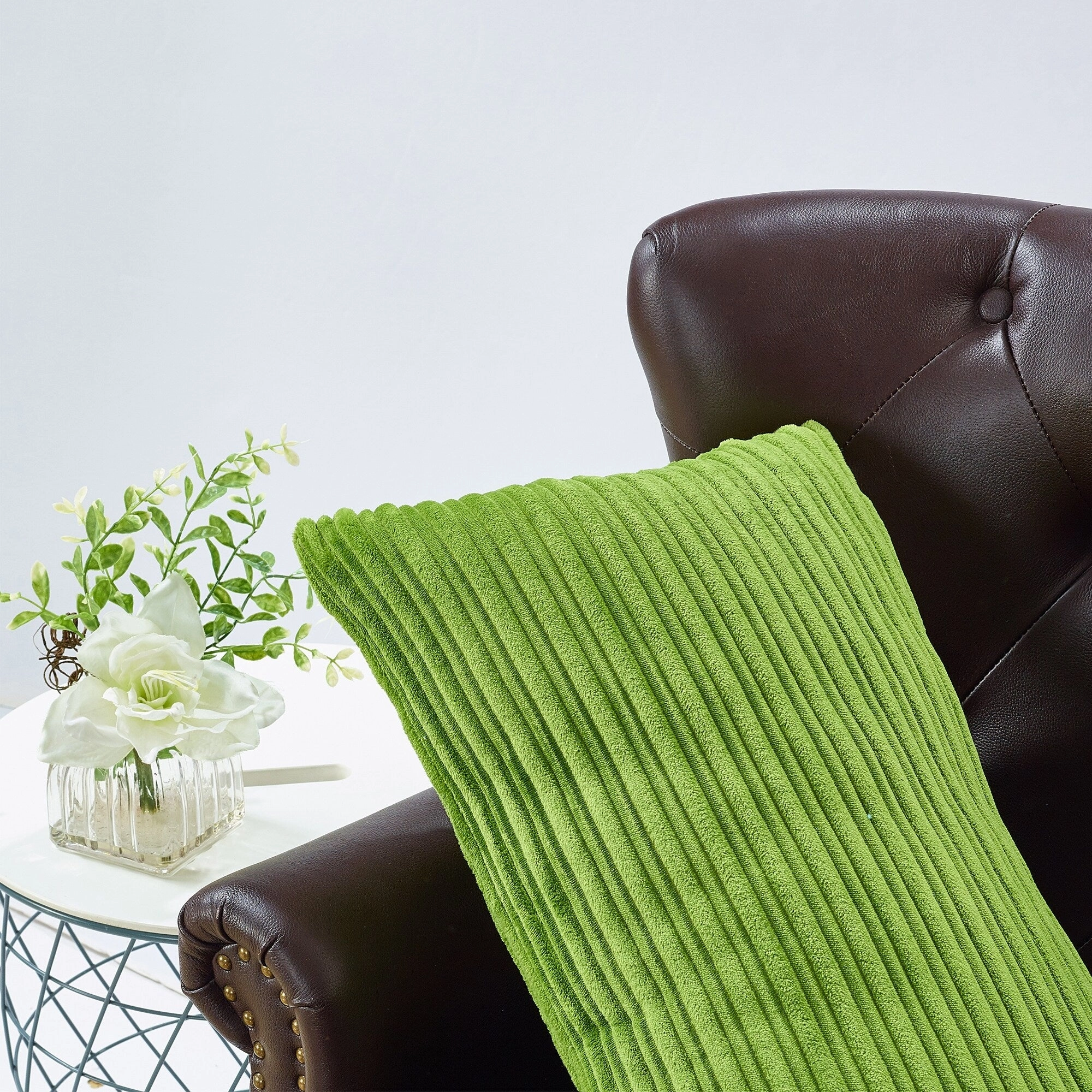 Ribbed Flanned 4 Pieces Pillow Shell Set, NO INSERT