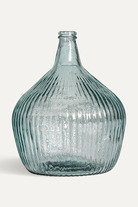 Ridged Glass Vase | Vical Home Sumaya Vase,Glass Vase
