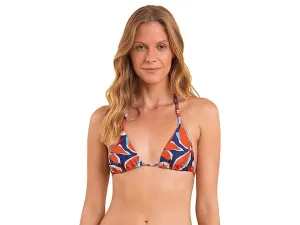 Rio De Sol Seamless Triangle Bikini Top Women's Small Multicolor Swimwear ERK648