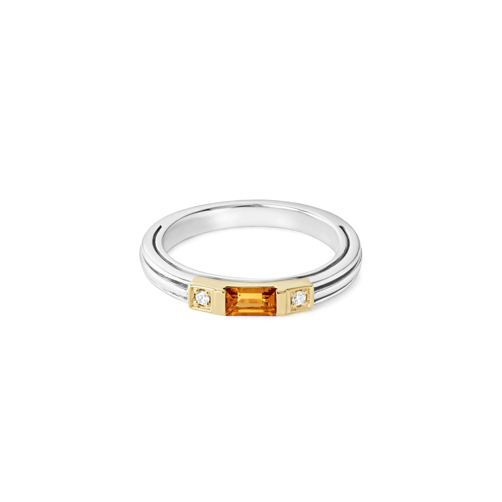 Rittenhouse Citrine and Diamond Stacking Ring