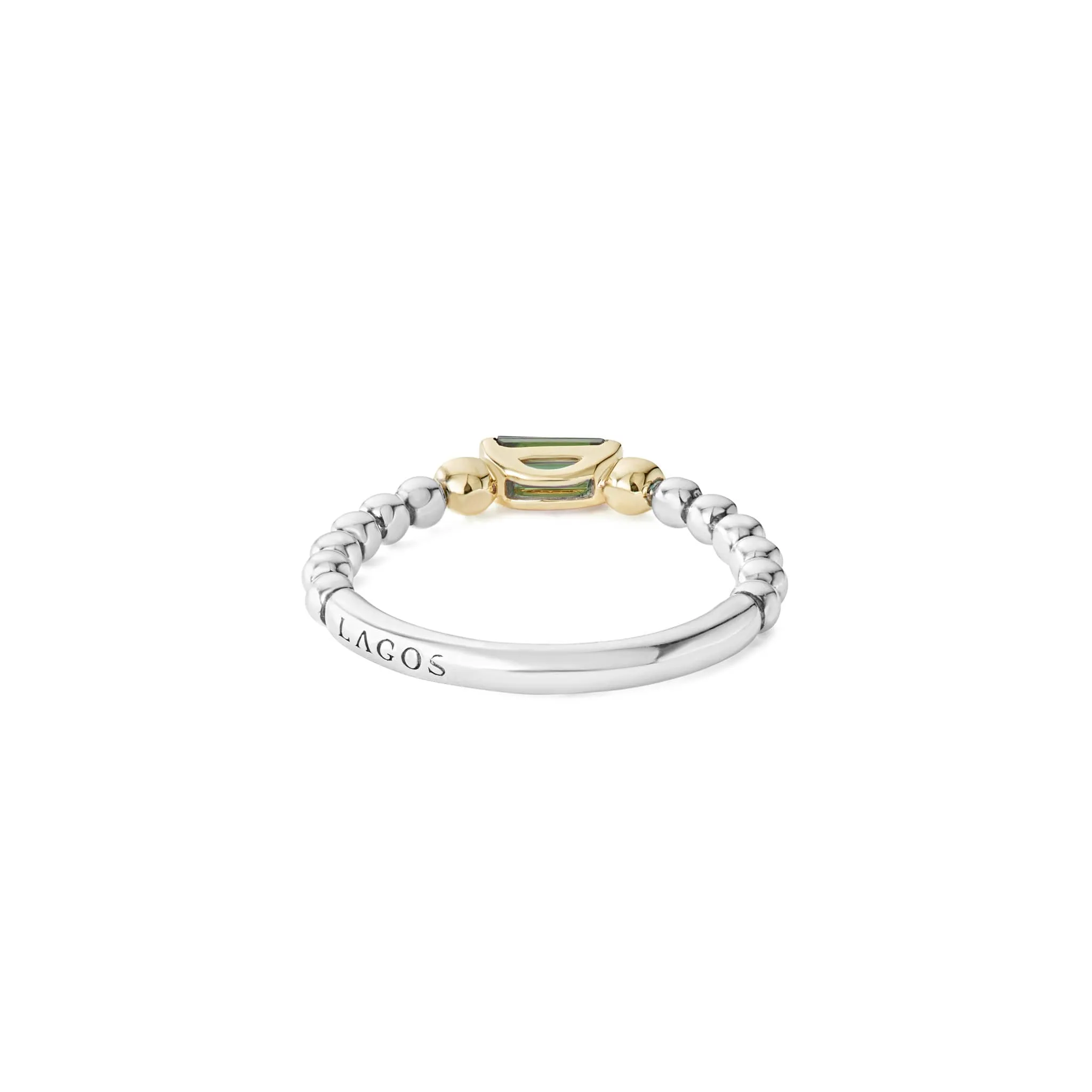 Rittenhouse Green Tourmaline Stacking Ring with Diamonds