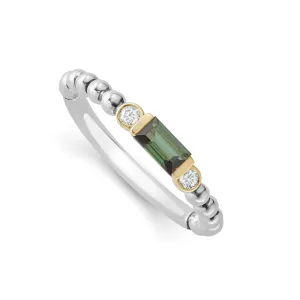 Rittenhouse Green Tourmaline Stacking Ring with Diamonds
