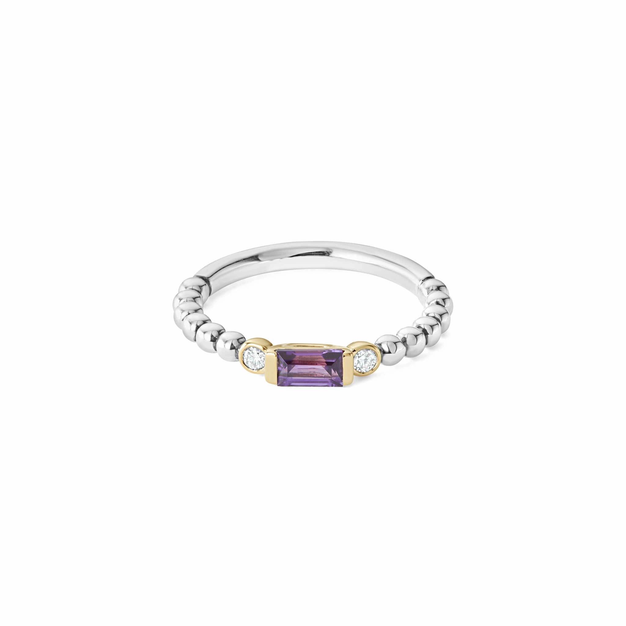 Rittenhouse Amethyst and Diamond Stacking Ring