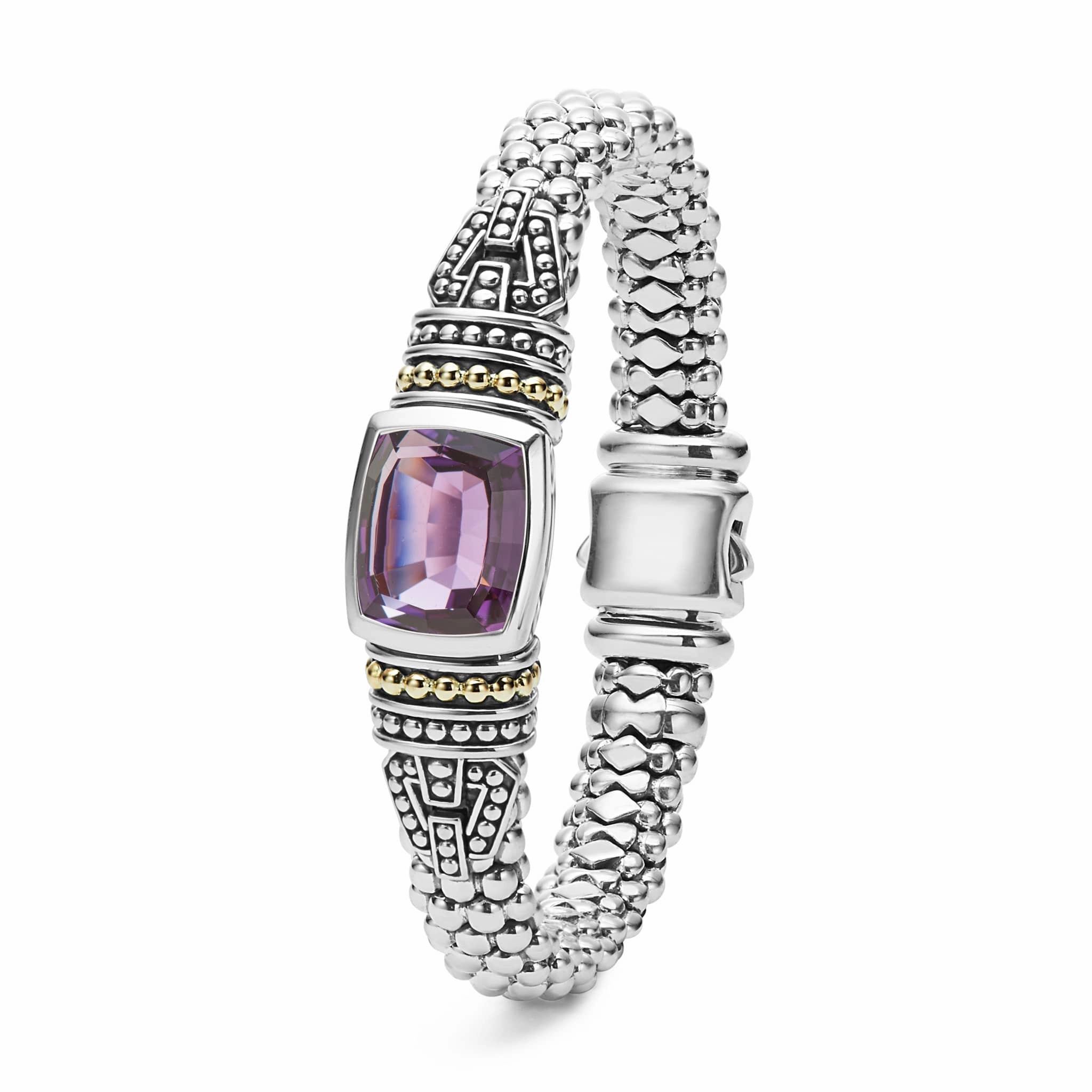 Rittenhouse Amethyst Caviar Bracelet | 9mm