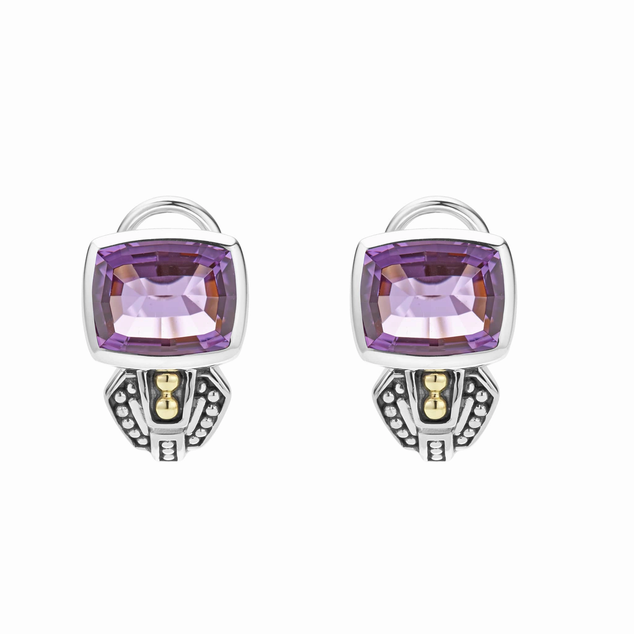 Rittenhouse Bezel-Set Amethyst Earrings