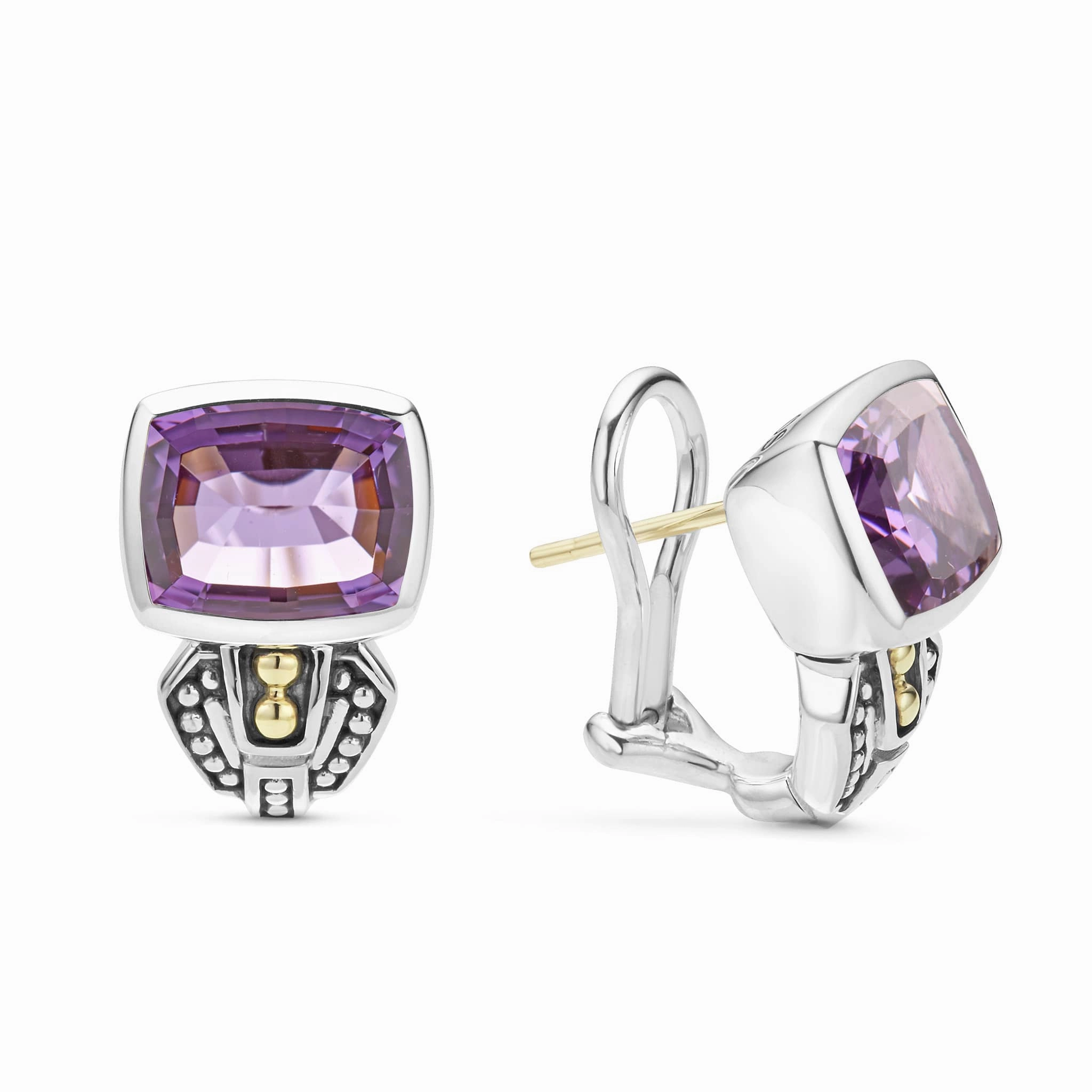 Rittenhouse Bezel-Set Amethyst Earrings