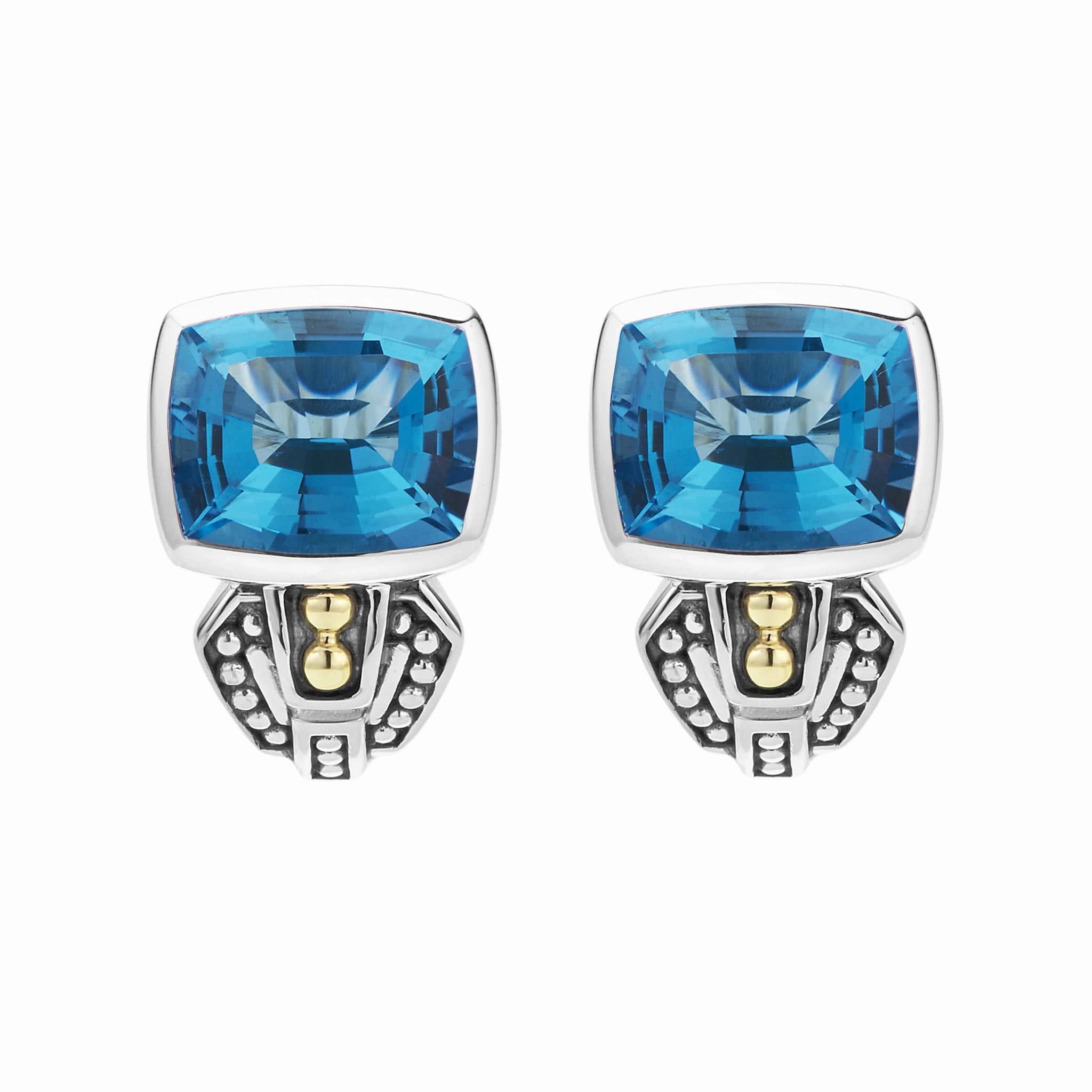 Rittenhouse Bezel-Set Swiss Blue Topaz Earrings