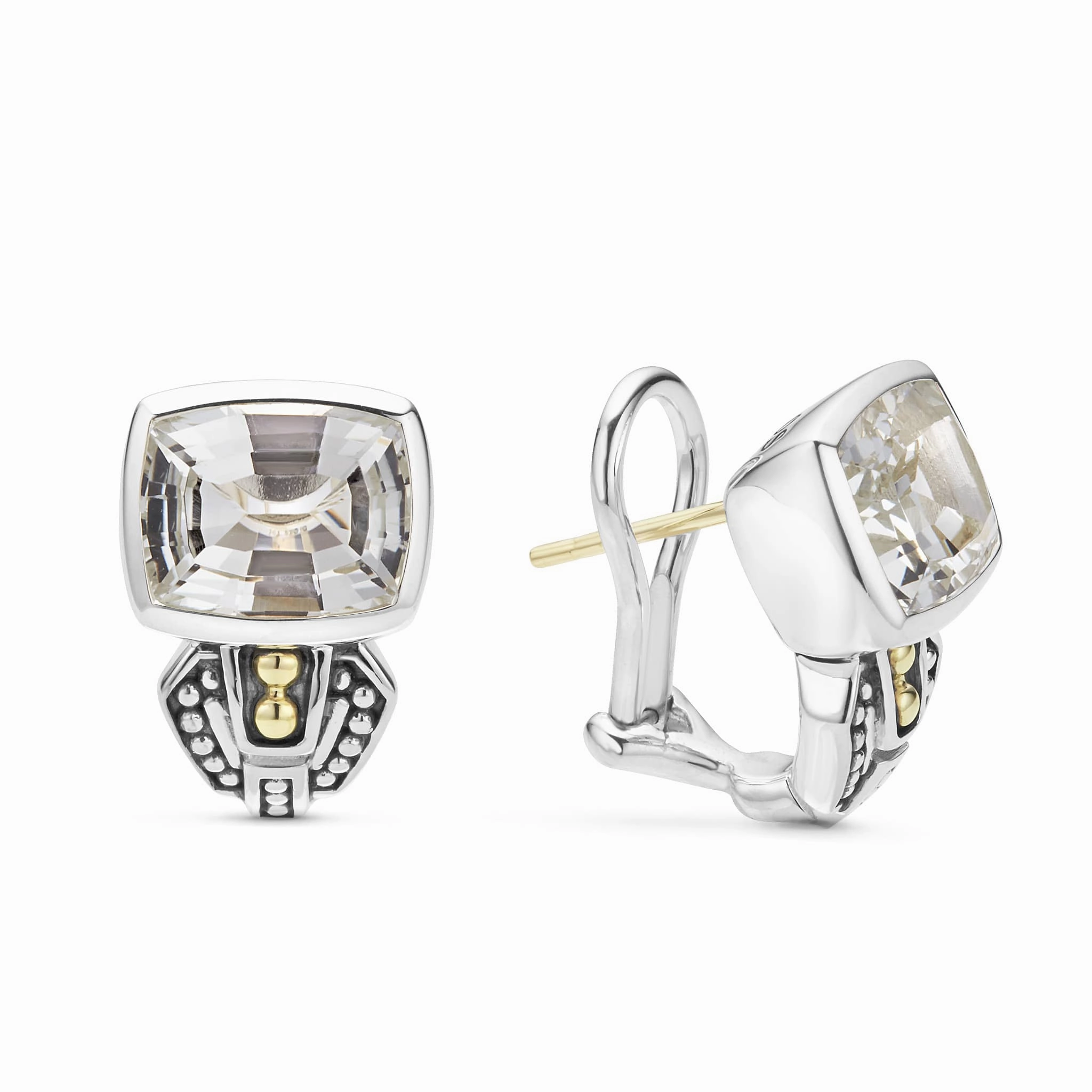 Rittenhouse Bezel-Set White Topaz Earrings