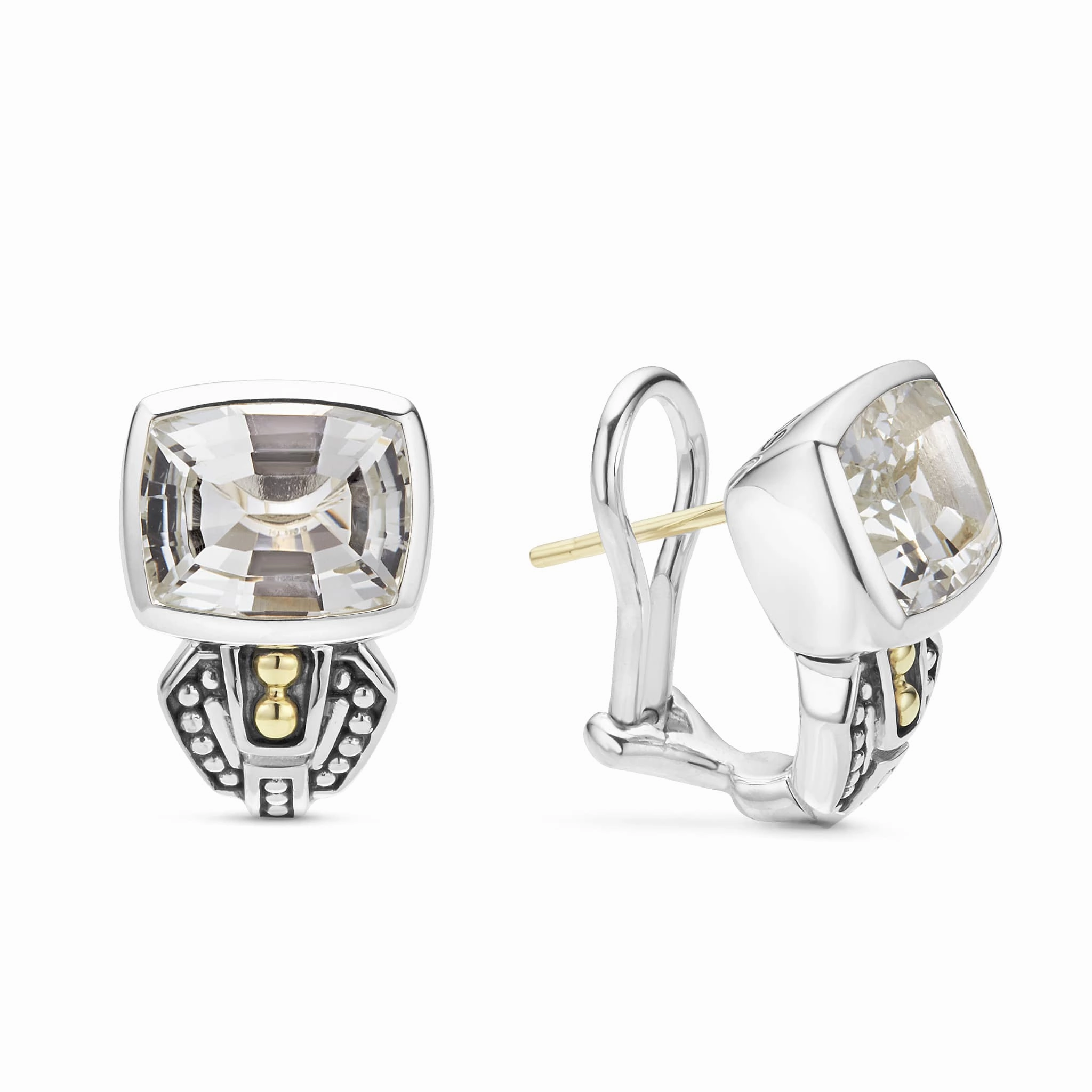 Rittenhouse Bezel-Set White Topaz Earrings