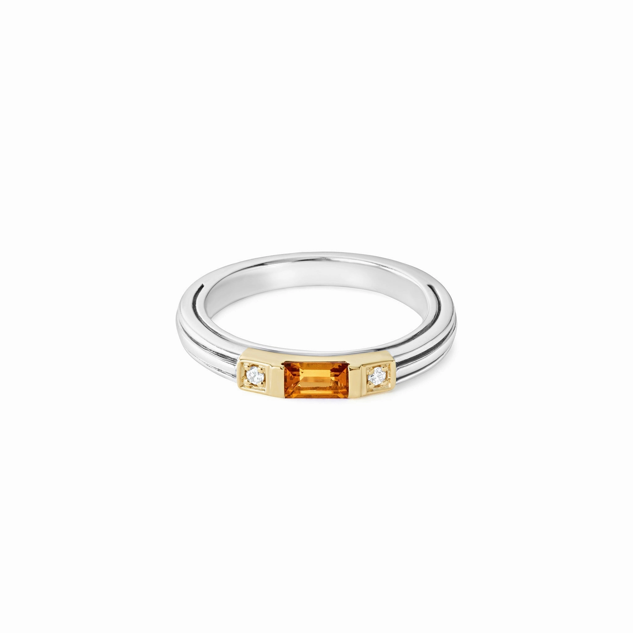 Rittenhouse Citrine and Diamond Stacking Ring