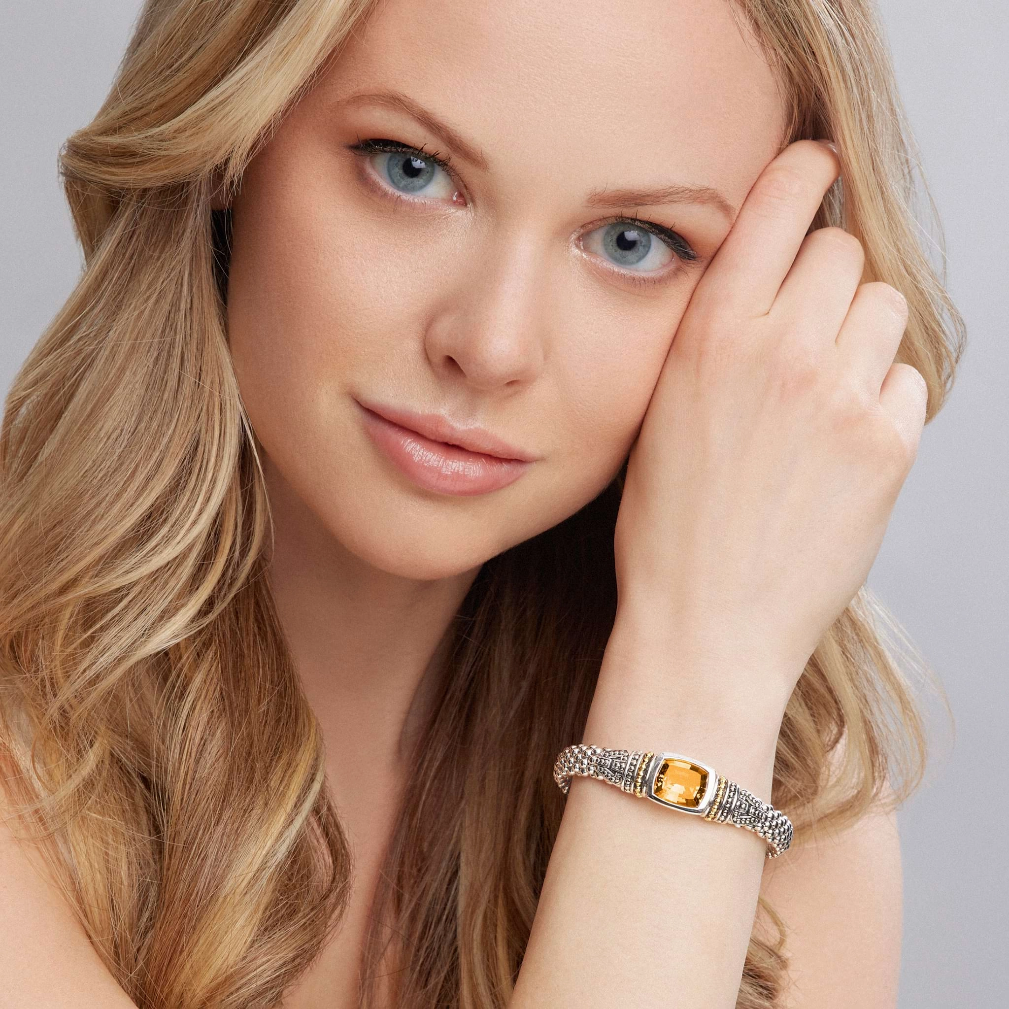 Rittenhouse Citrine Caviar Bracelet | 9mm