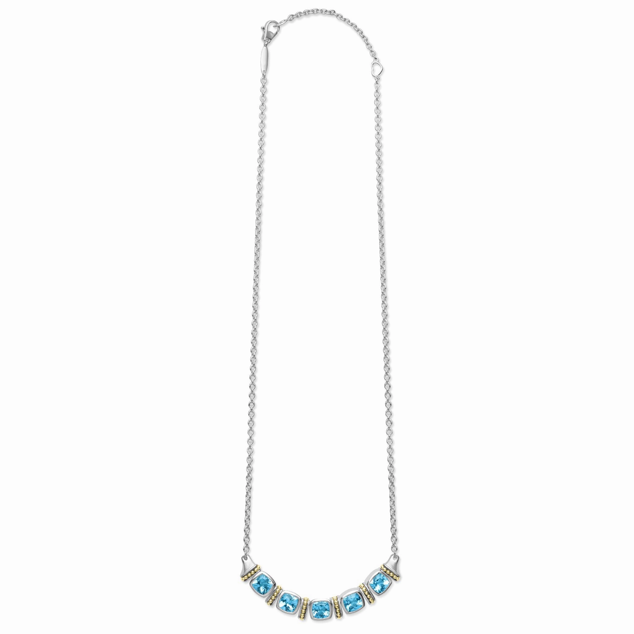 Rittenhouse Five Station Swiss Blue Topaz Necklace