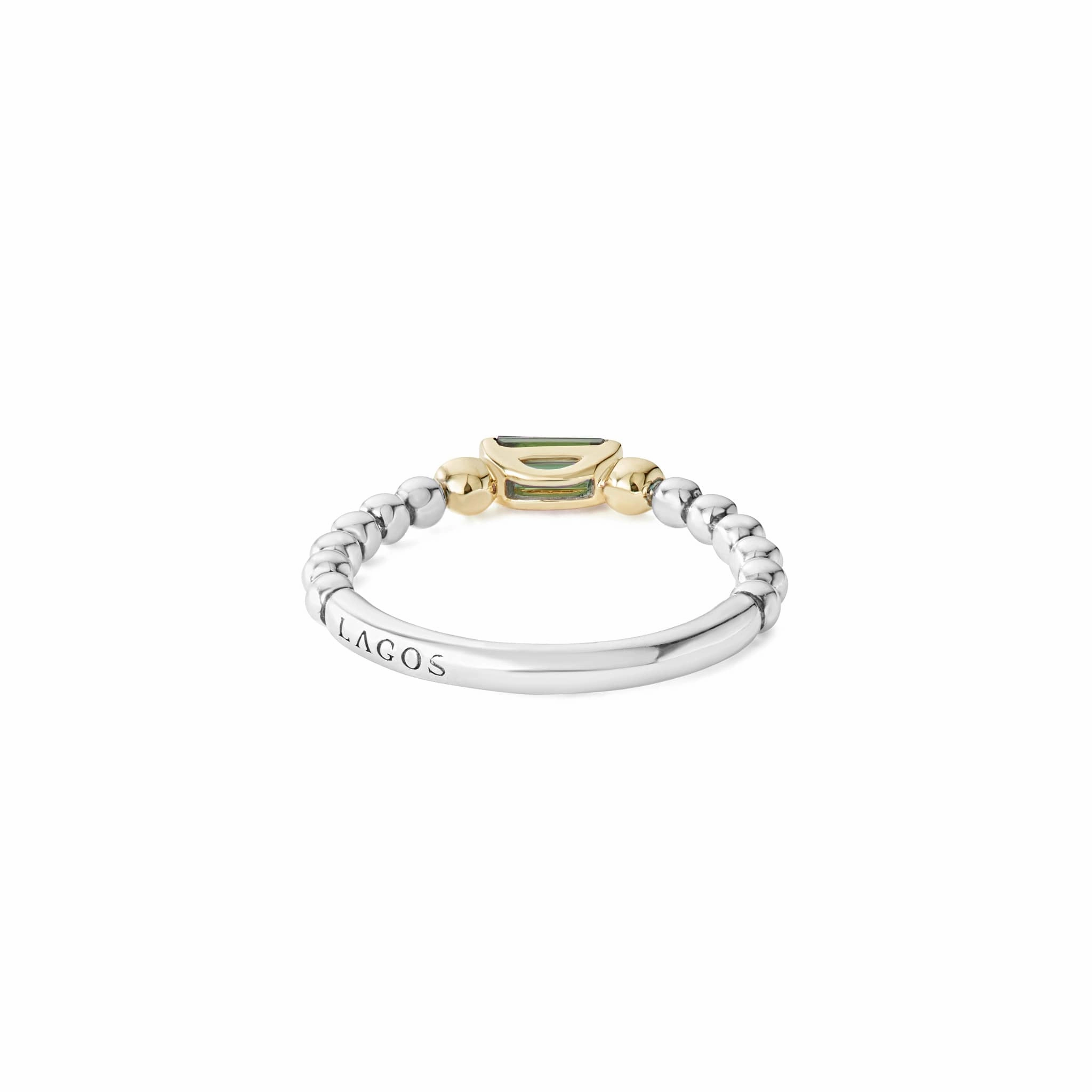Rittenhouse Green Tourmaline Stacking Ring with Diamonds