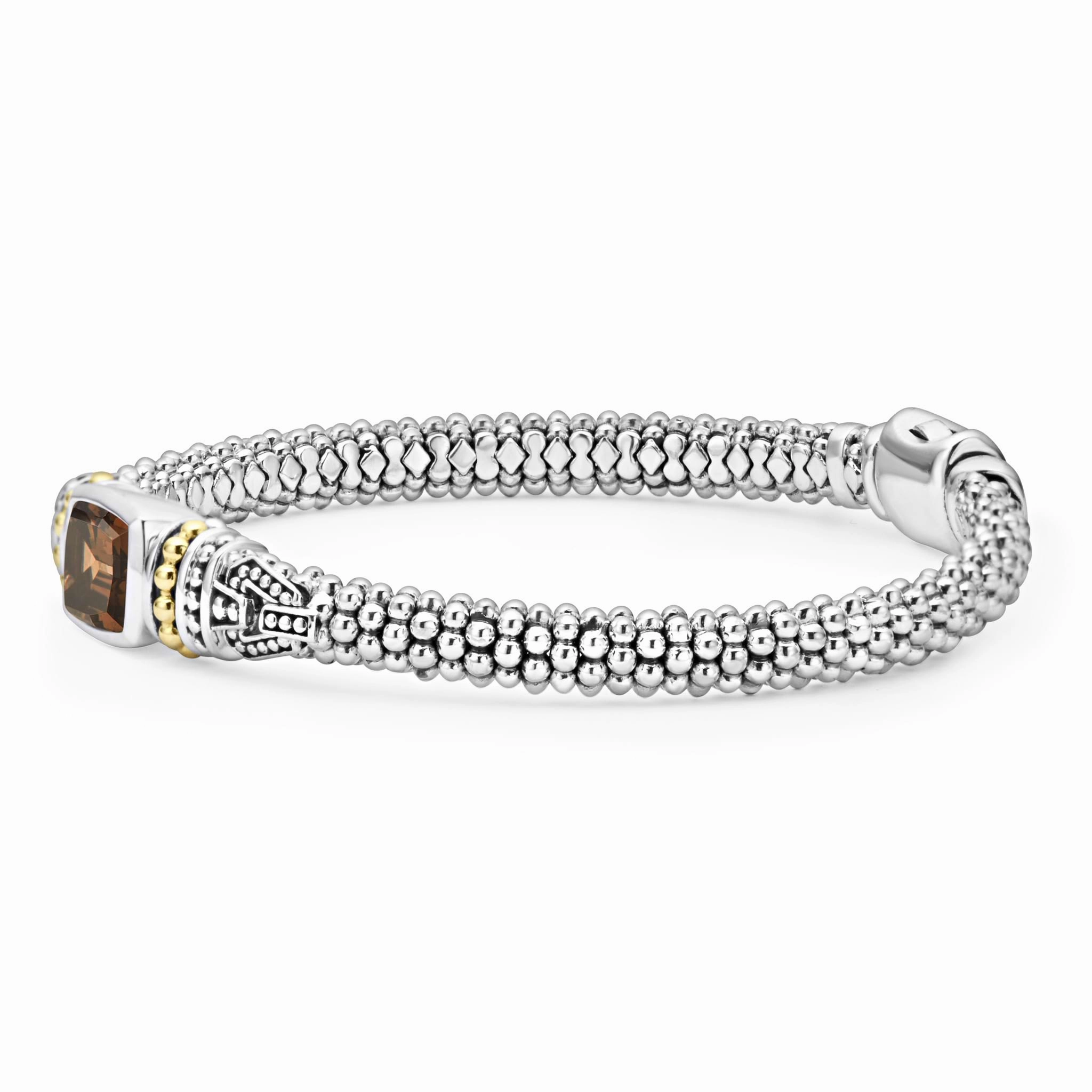 Rittenhouse Smokey Quartz Gemstone Caviar Bracelet