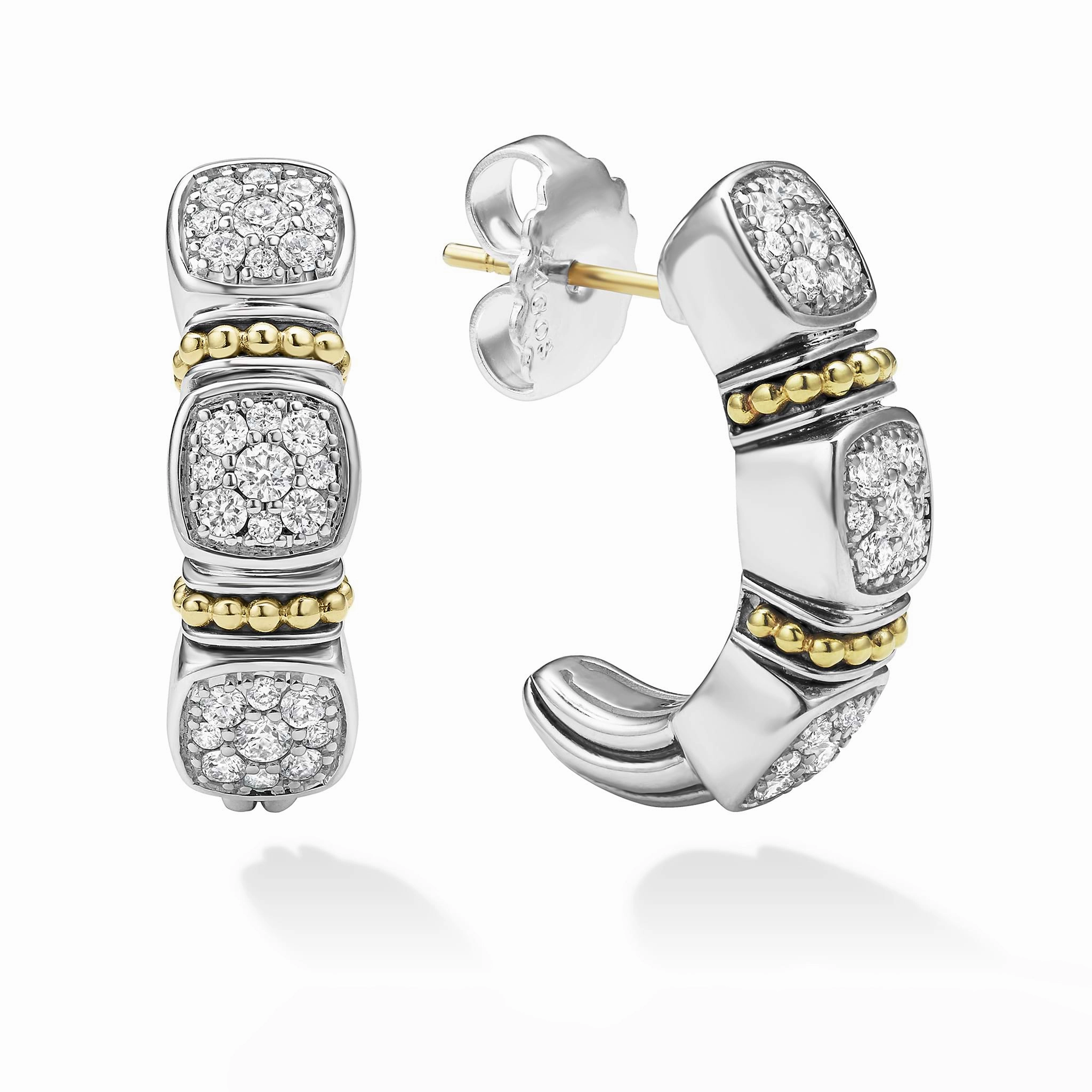 Rittenhouse Two-Tone Diamond Hoop Earrings