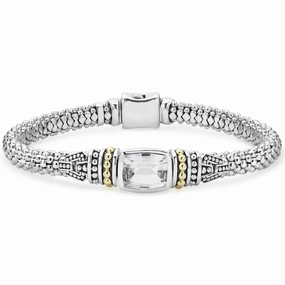 Rittenhouse White Topaz Caviar Bracelet | 6mm