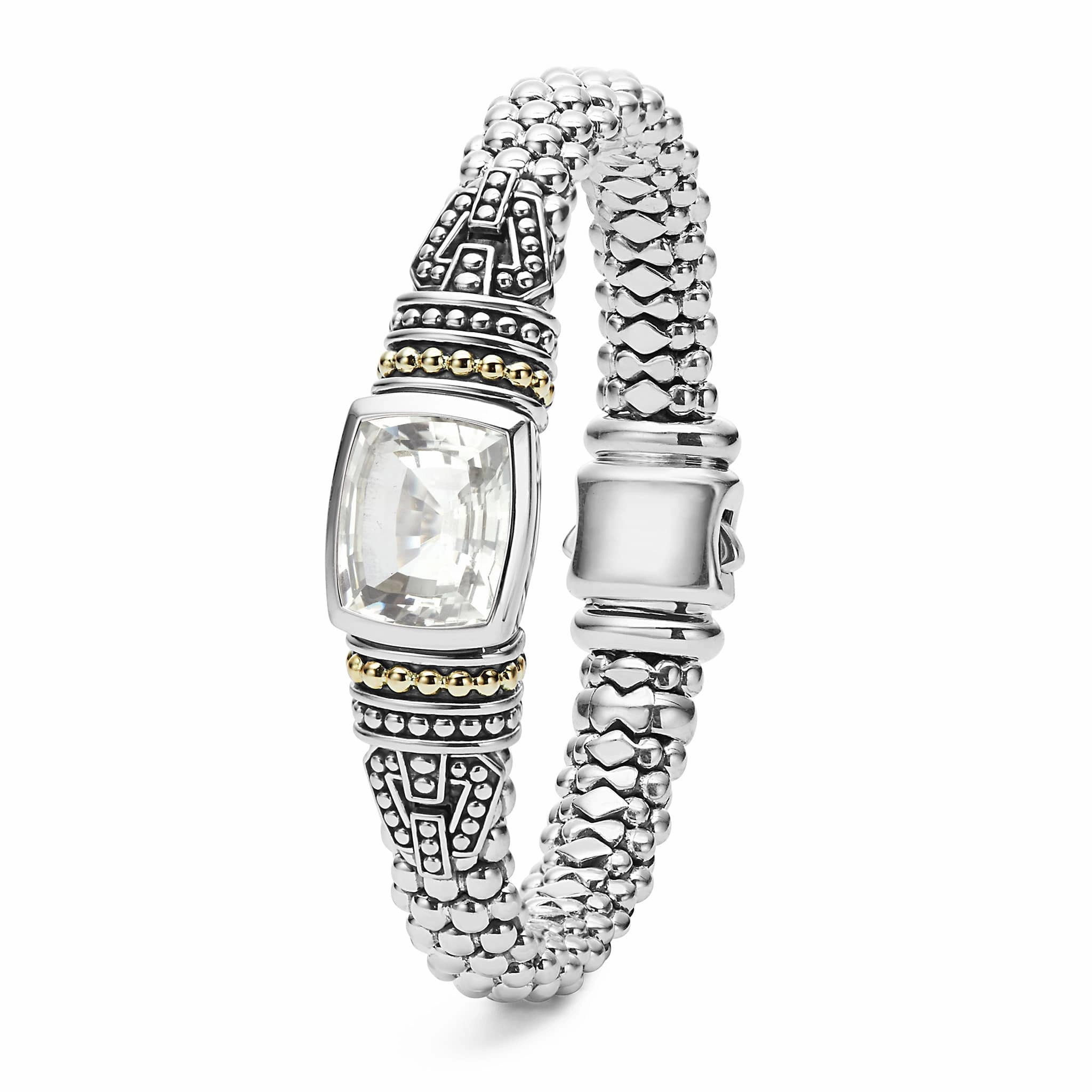 Rittenhouse White Topaz Caviar Bracelet | 9mm