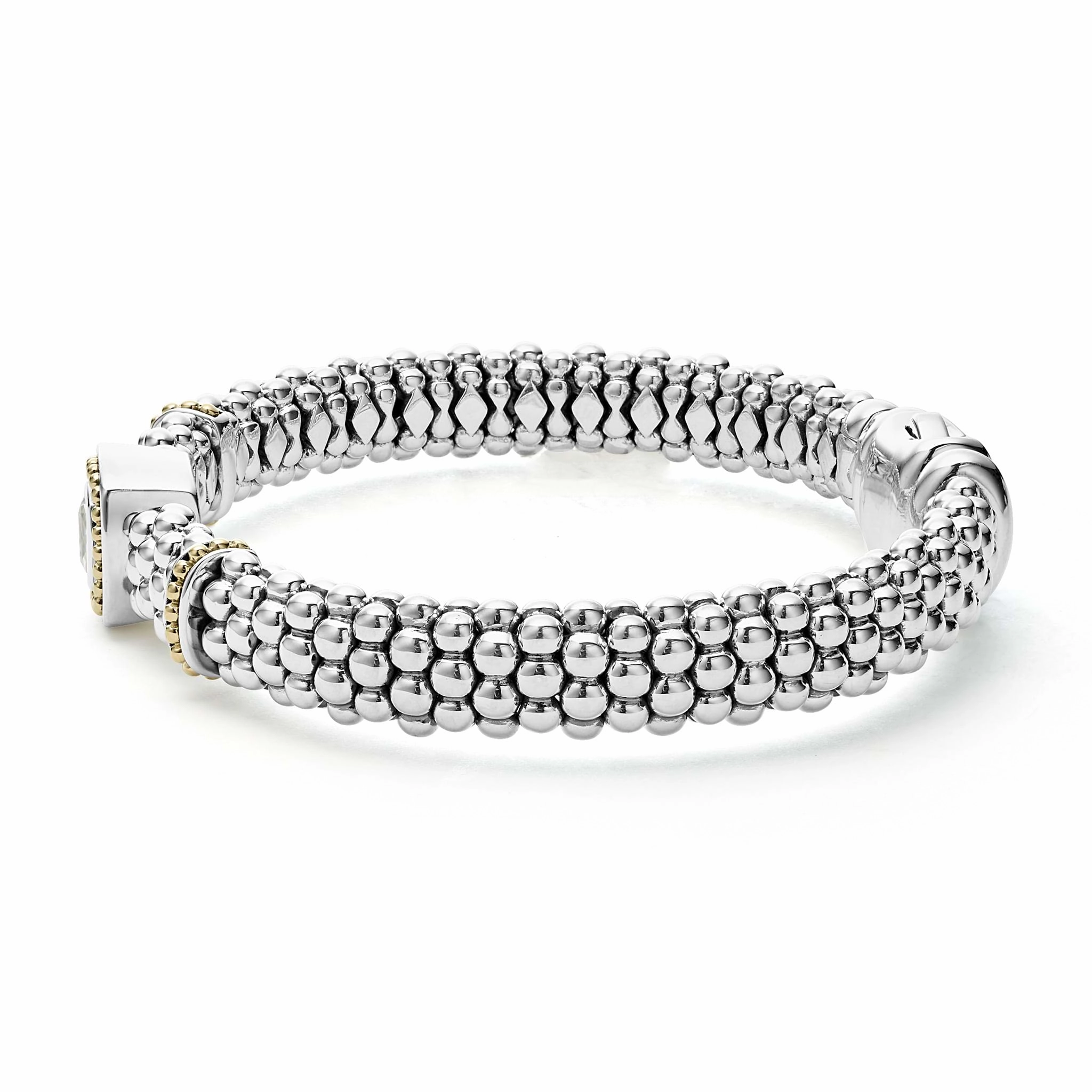Rittenhouse White Topaz Caviar Bracelet | 9mm