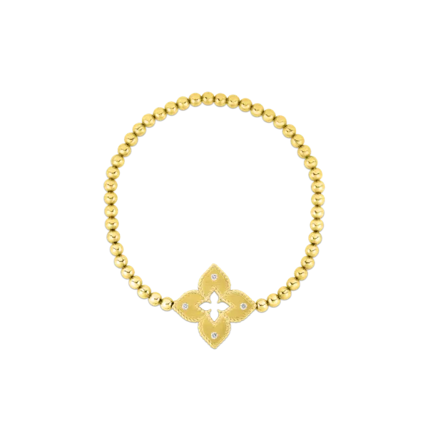 Roberto Coin 18KT Petite Venetian Princess Stretch Bracelet with Diamond Accent