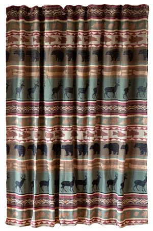 Rocky Heights Wildlife Shower Curtain bathroom furniture, vanity cabinet