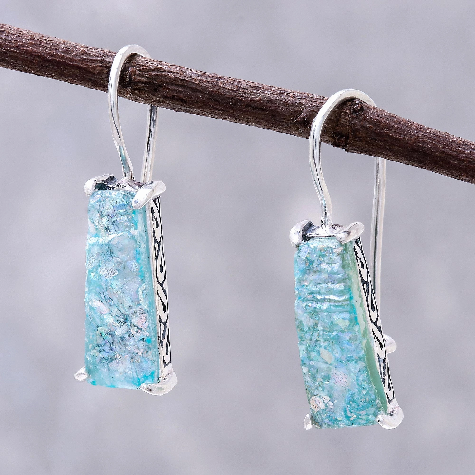 Roman Towers Sterling Silver Earrings