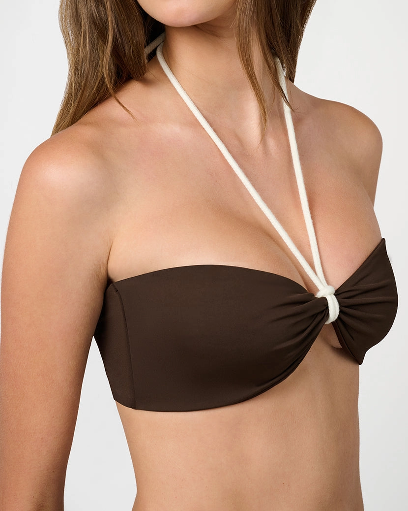 Rope Tie Halter Bikini Top