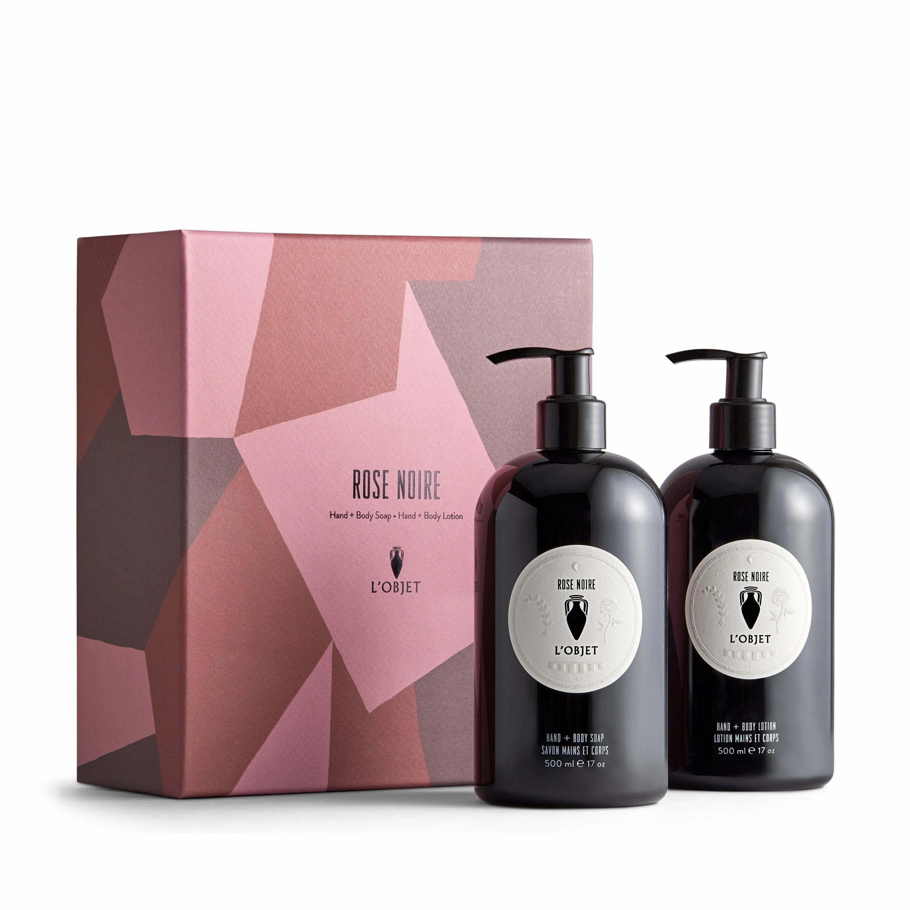 Rose Noire Hand and Body Soap   Lotion Gift Set Soap Dispenser,Hand Soap Bottle