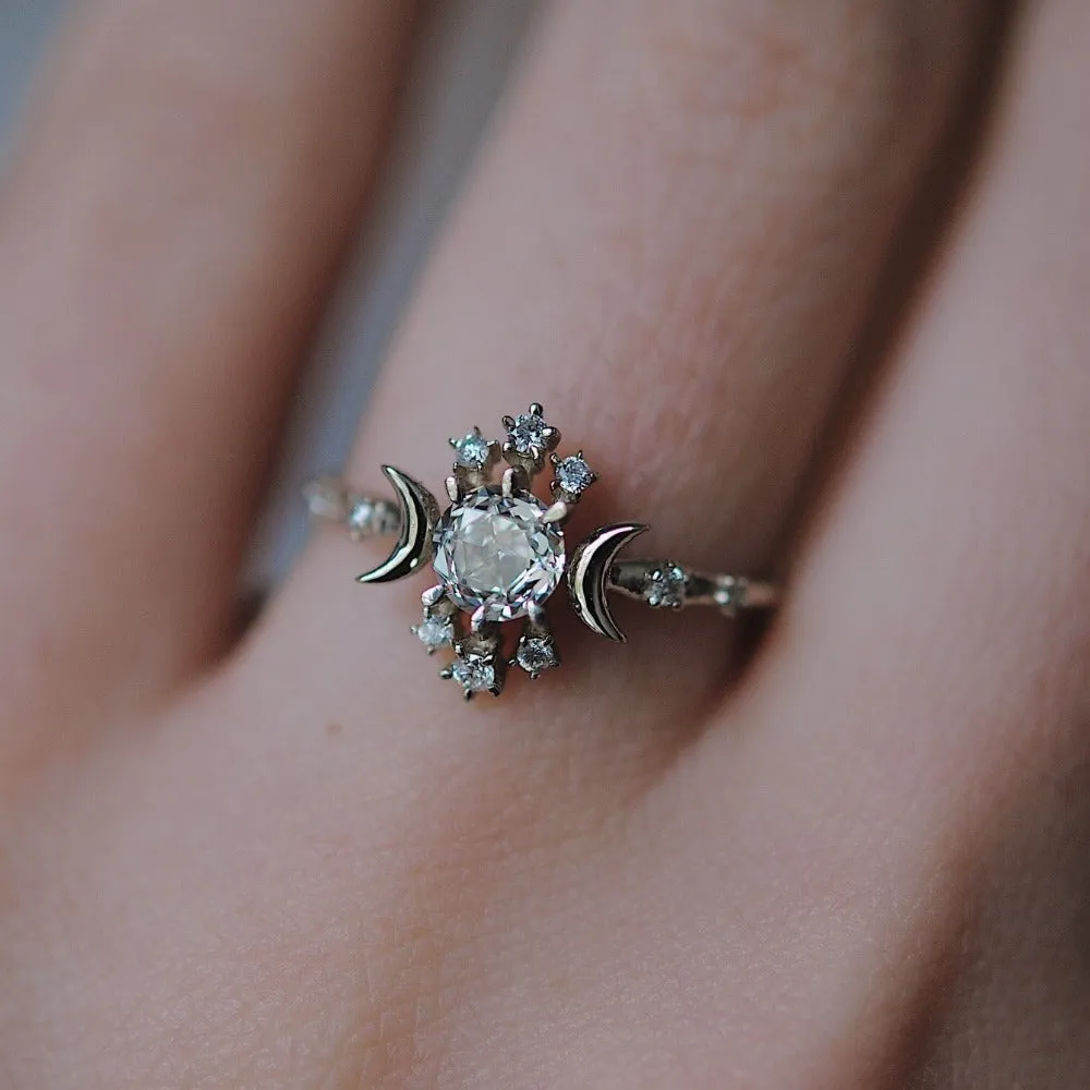 Rosecut Diamond Wandering Star Ring
