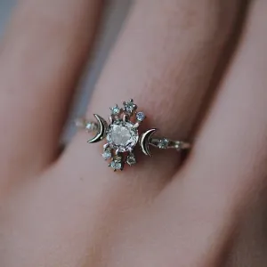 Rosecut Diamond Wandering Star Ring