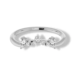 Round Diamond Curved Band