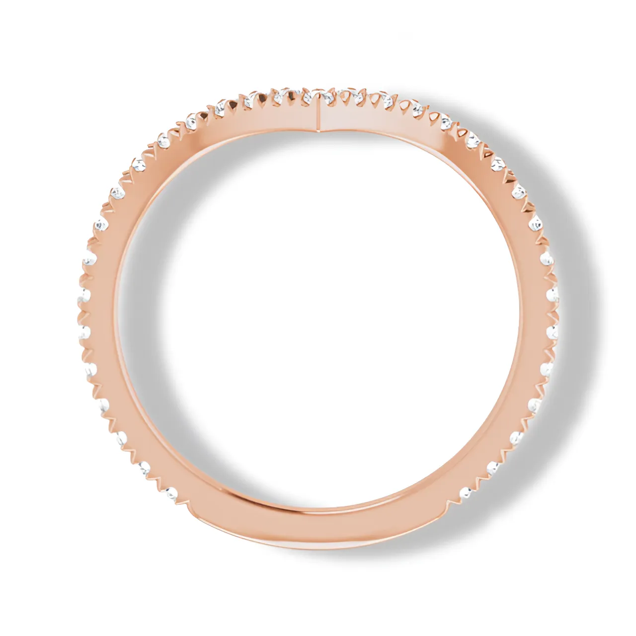 Round Diamond V Shape Contour Band
