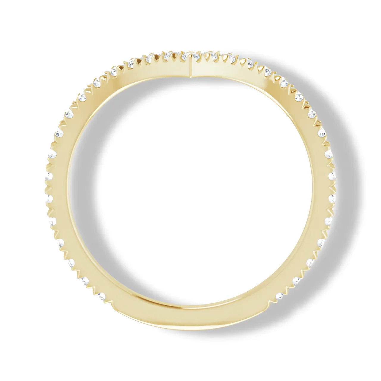 Round Diamond V Shape Contour Band
