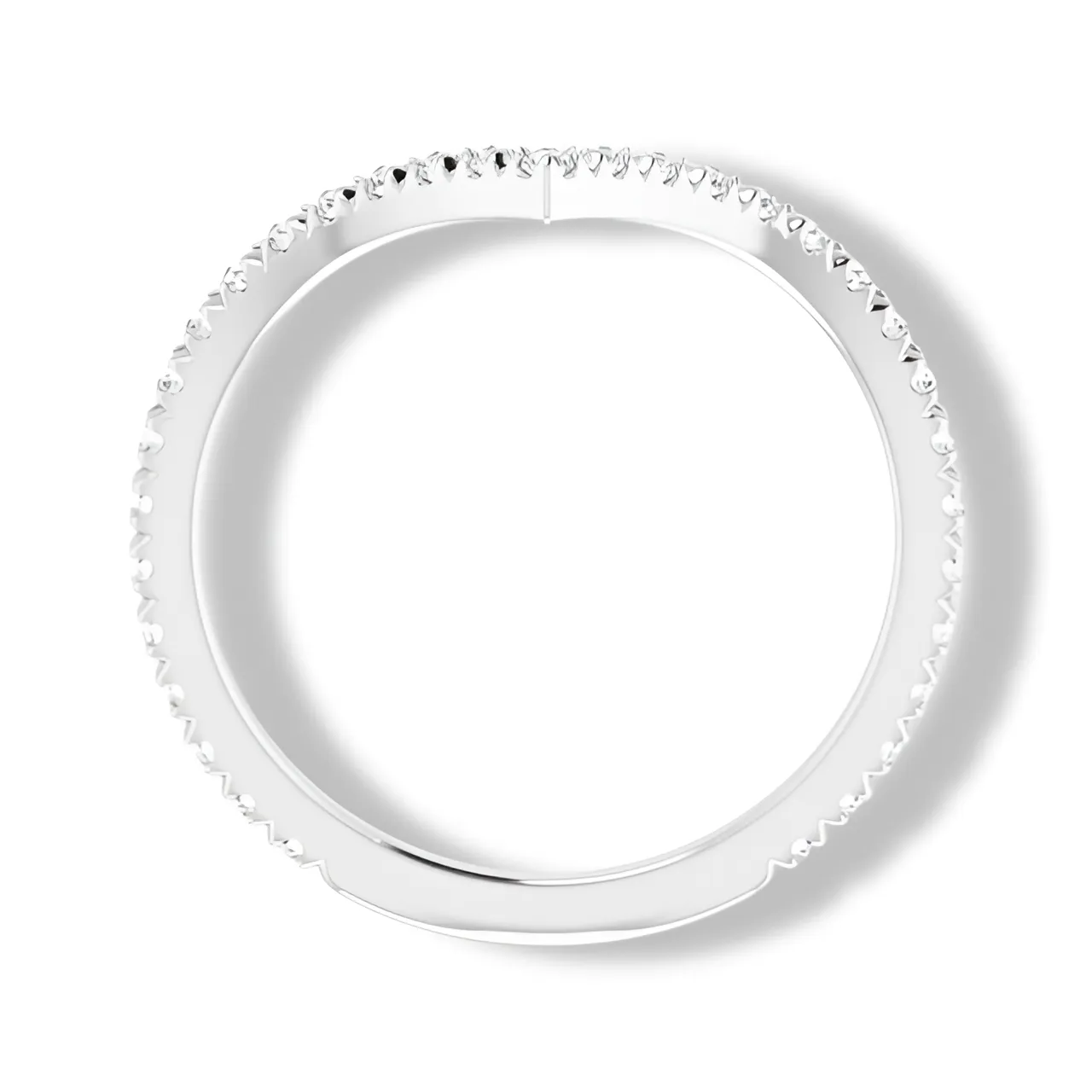Round Diamond V Shape Contour Band