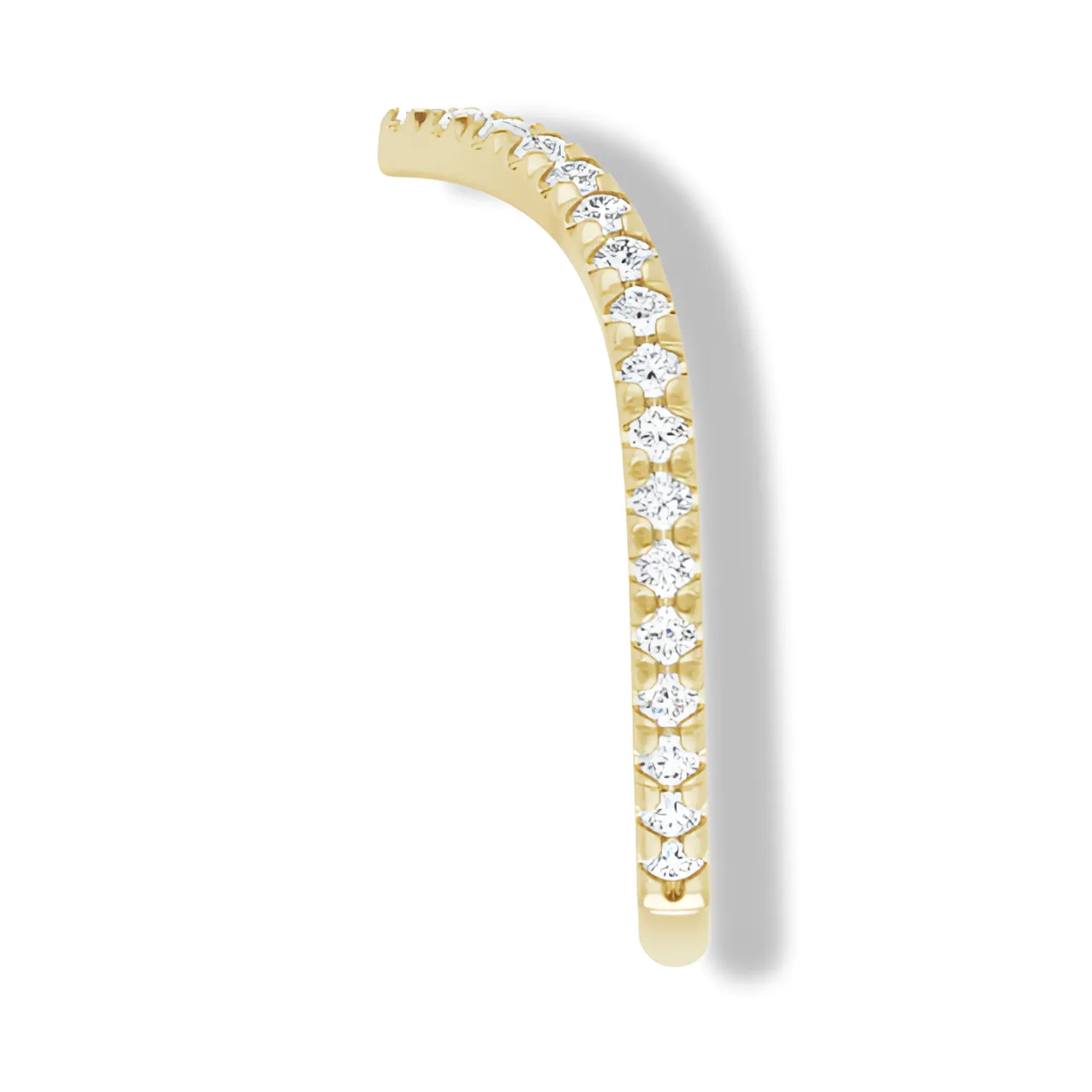 Round Diamond V Shape Contour Band