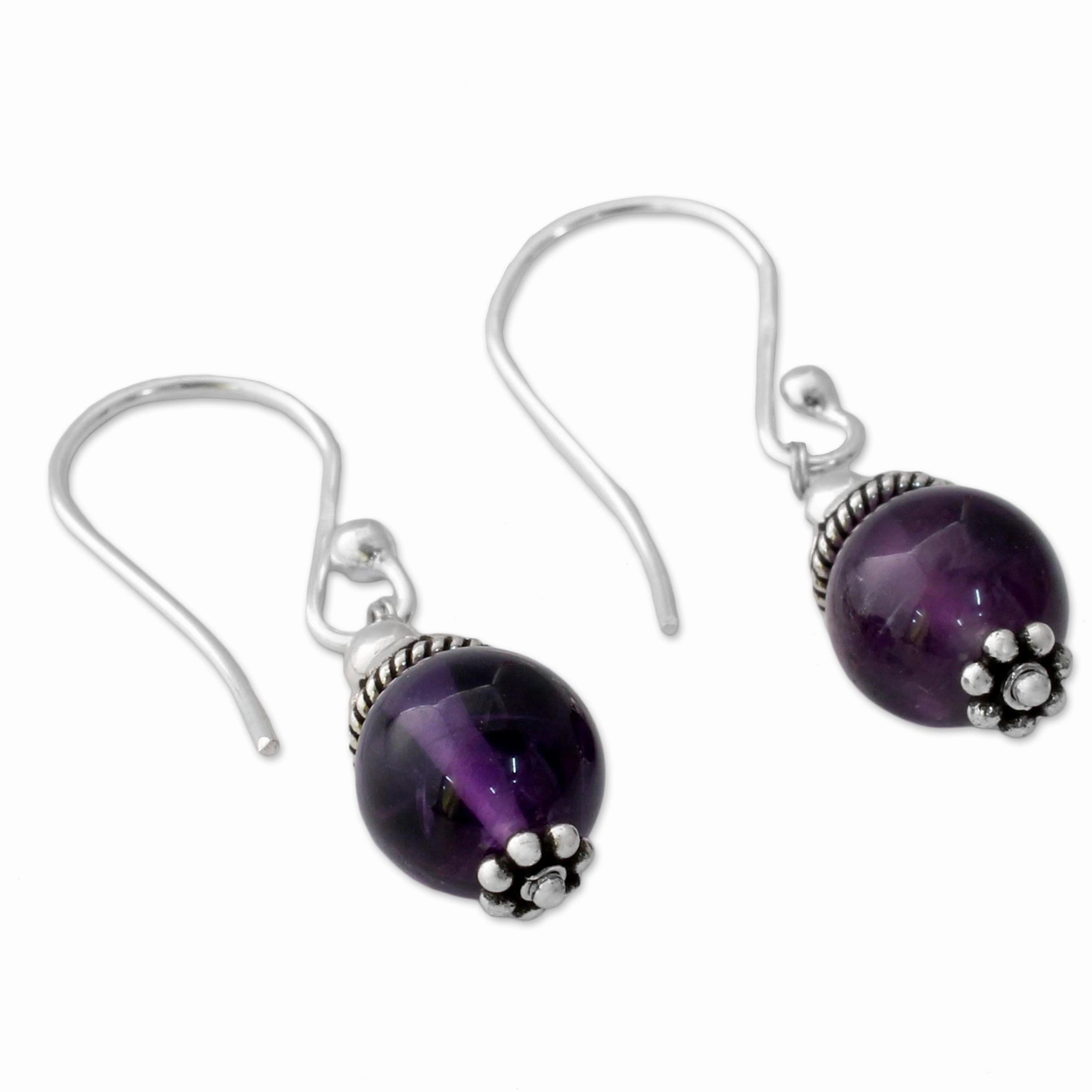 Royal Discretion Amethyst & Silver Dangle Earrings