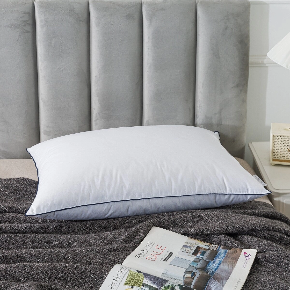 Royal Velvet White European Down and Nano Feather Pillow