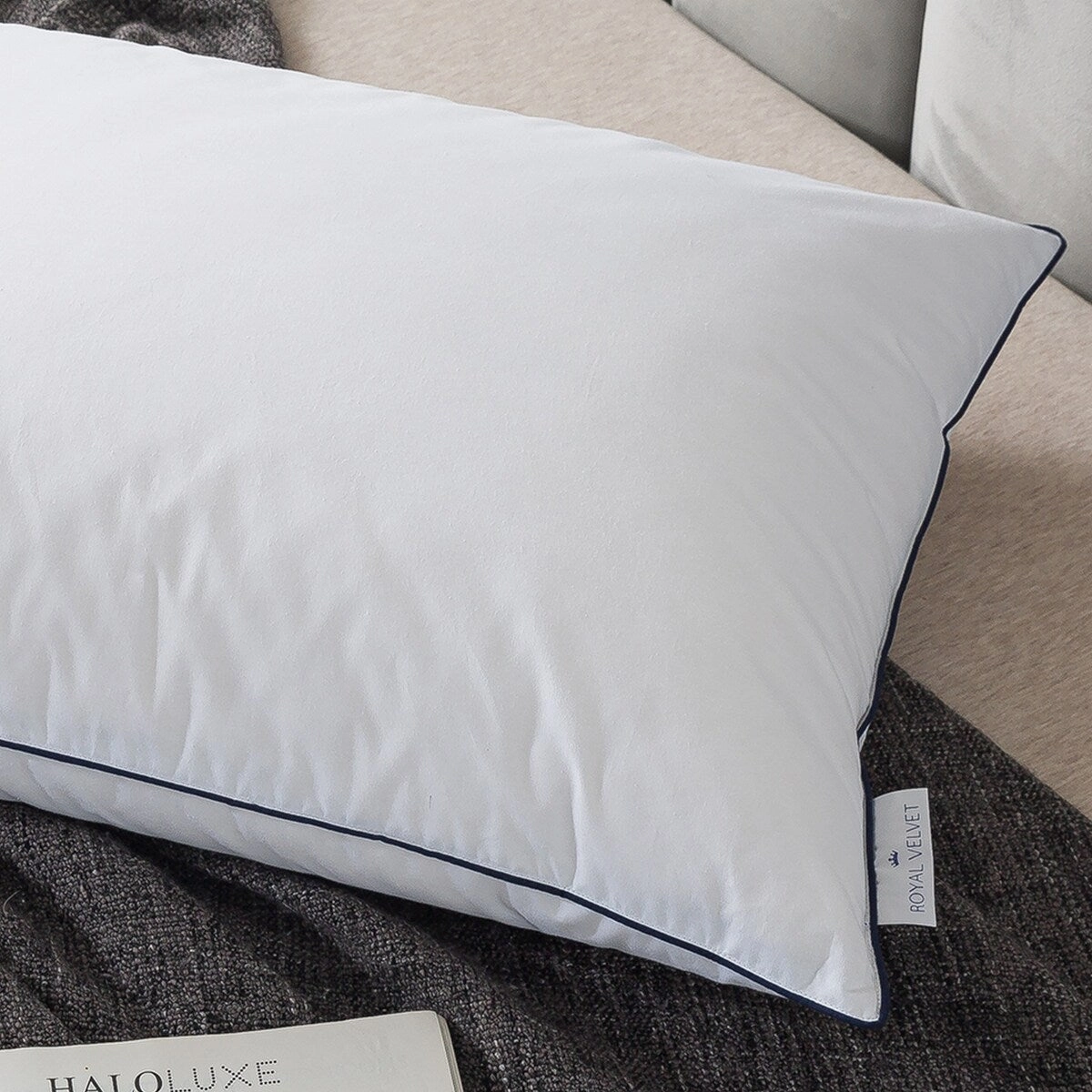 Royal Velvet White European Down and Nano Feather Pillow