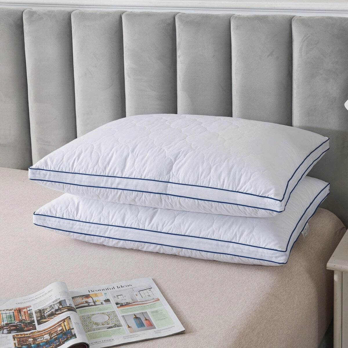 Royal Velvet White European Down Blend Surround Pillow - 1-inch Gusset