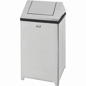 Rubbermaid 14 Gallon Square Stainless Steel Waste Receptacle