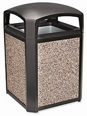 Rubbermaid Landmark Series Receptacle - 35 Gallon, Dome Top