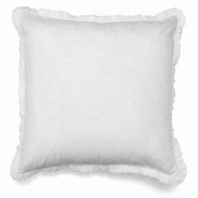 Ruffled White Euro Sham (Set of 2) pillowcases,cotton pillow covers,bed linen