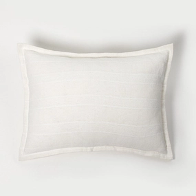 Rugby Sham, White, Standard pillowcases,cotton pillow covers,bed linen